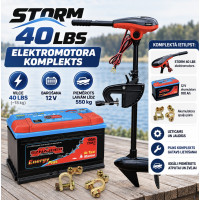 Комплект STORM 40lbs + 100Ah Аккумулятор + Клеммы Комплект STORM 40lbs + 100Ah Аккумулятор + Клеммы