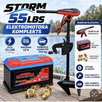 Комплект STORM 55lbs + 100Ah Аккумулятор + Клеммы Комплект STORM 55lbs + 100Ah Аккумулятор + Клеммы