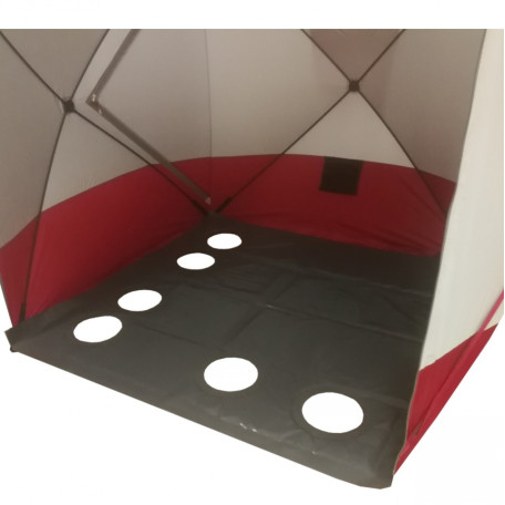 Утеплённый PVC пол в палатку куб 2.0x2.0м с  6-ю лунками