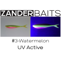 Силиконовая приманка VTail FAT 5.5" #3 Watermelon UV