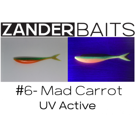 Силиконовая приманка VTail FAT 5.5" #6 Mad Carrot UV