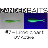 Силиконовая приманка VTail FAT 5.5" #7 Lime Chart UV