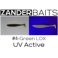 Силиконовая приманка ZANDER SHAKER 5" #4 Green LOX UV