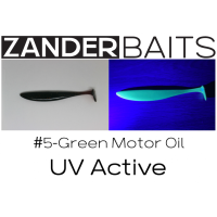Силиконовая приманка ZANDER SHAKER 5" #5 Green MotorOil UV