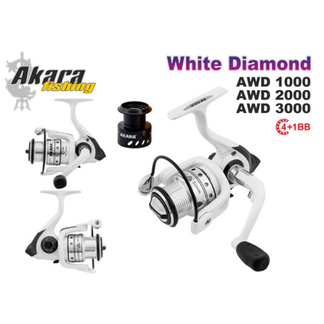 Безинерционная катушка AKARA WHITE DIAMOND AWD-1000 4+1bb