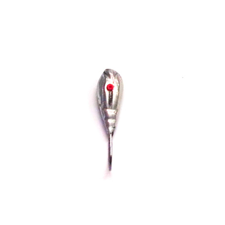 Серебрянная мормышка со свинцом и кембриком 1 крючок COBRA № 10 0,75гр