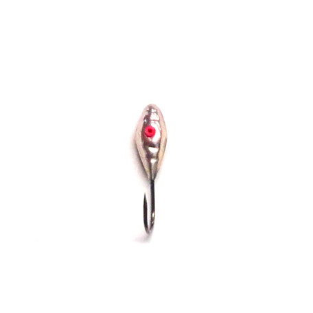 Серебрянная мормышка со свинцом и кембриком 16 крючок COBRA № 12 0,40гр