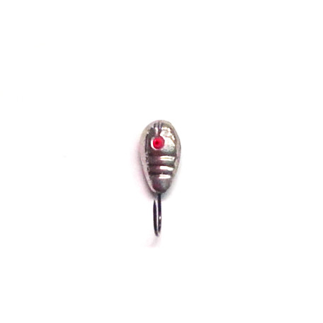 Серебрянная мормышка со свинцом и кембриком 31 крючок COBRA № 12 0,65гр