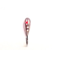 Серебрянная мормышка со свинцом и кембриком 34 крючок COBRA № 14 0,45гр