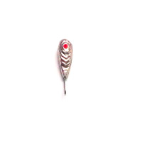 Серебрянная мормышка со свинцом и кембриком 5 крючок COBRA № 12 0,60гр