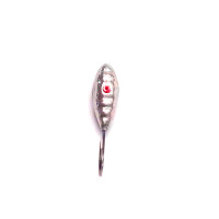Серебрянная мормышка со свинцом и кембриком 7 крючок COBRA № 10 0,65гр
