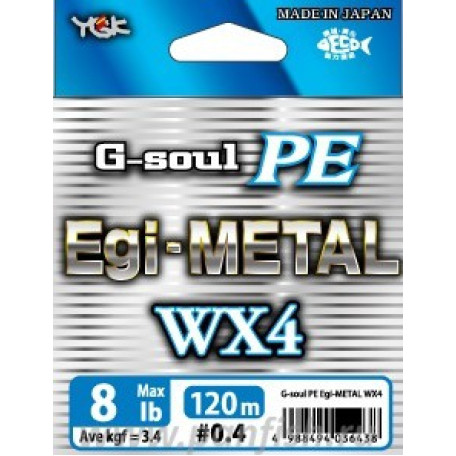 G-SOUL PE EGI-METAL WX4 120m 0.4/0.104mm 3.6kg multicolor