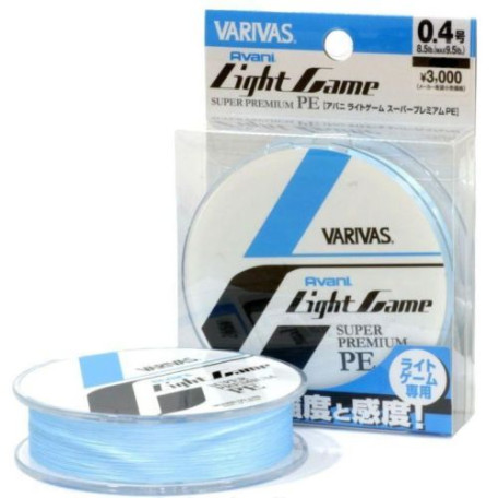 VARIVAS LIGHT GAME SUPER PREMIUM PE 150m 0.104mm #0.4 3.6kg BLUE