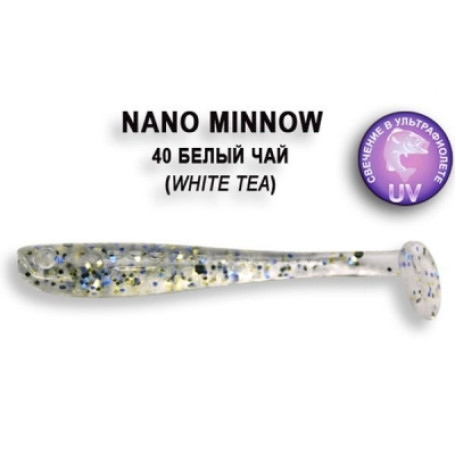 Crazy Fish NANO MINNOW 40mm 8шт 1.6"/40-White tea