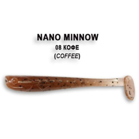 Crazy Fish NANO MINNOW 40mm 8шт 1.6"/08-Coffee